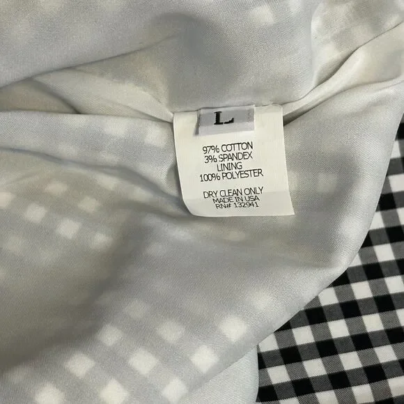 Amanda Uprichard Cherri Jane Jumpsuit Strapless Belted Black Gingham Large NWT - Picture 12 of 12